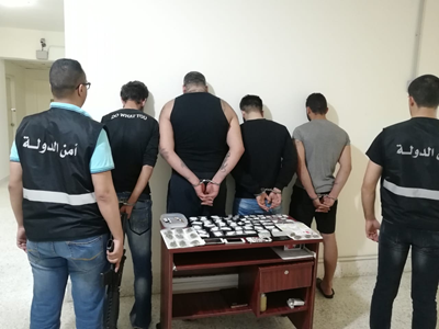 the General Directorate of State Security arrested four persons in Dekwaneh for dealing with drugs